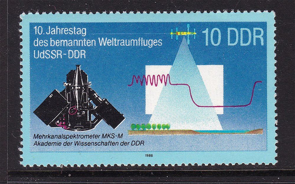 Космос .  ГДР / DDR  1988 г MNH - - фото фото фото 0