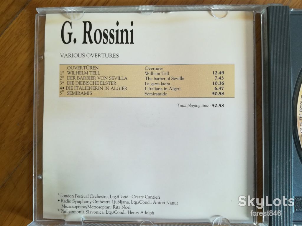 G. Rossini-Various overtures-состояние: 5 - фото фото фото 3
