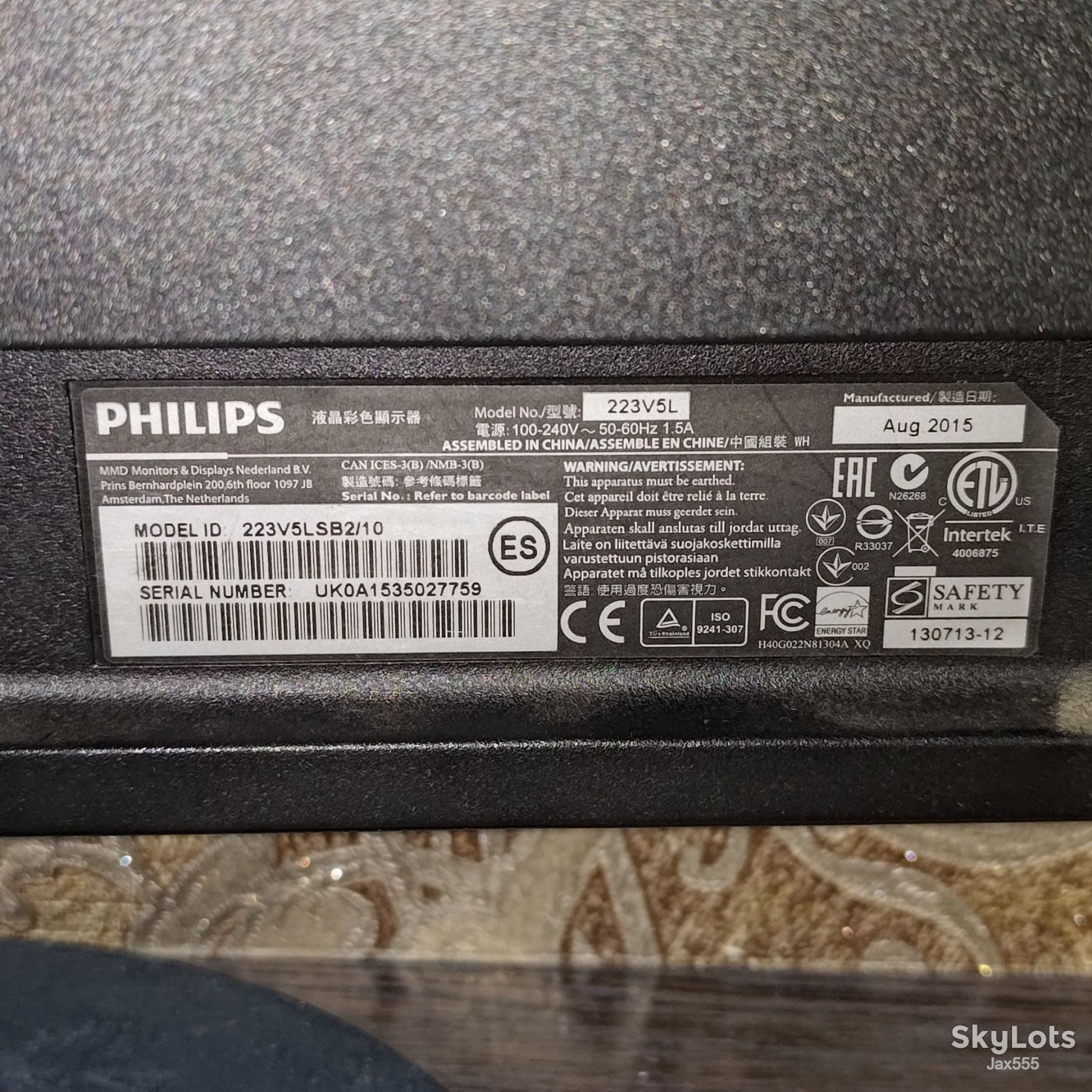 Монитор 21.5" Philips 223V5L  (Full HD, Рабочий, б/у) - фото фото фото 4