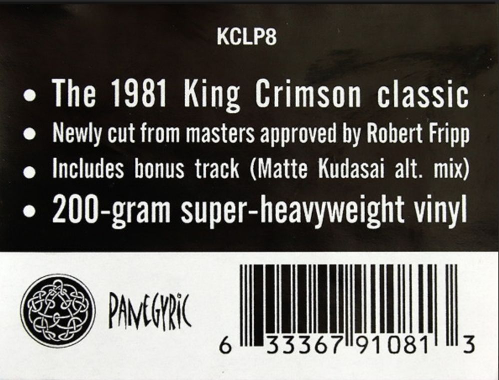 King Crimson - Discipline - 1981.  (LP). 12. Vinyl. Пластинка. Europe. S/S - фото фото фото 2