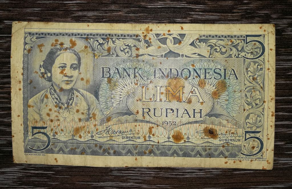 INDONESIA Індонезія 5 рупій 1952 нечаста ...555 - фото фото фото 0