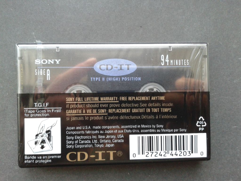 Аудиокассета Sony CD-IT II 94 - фото фото фото 1