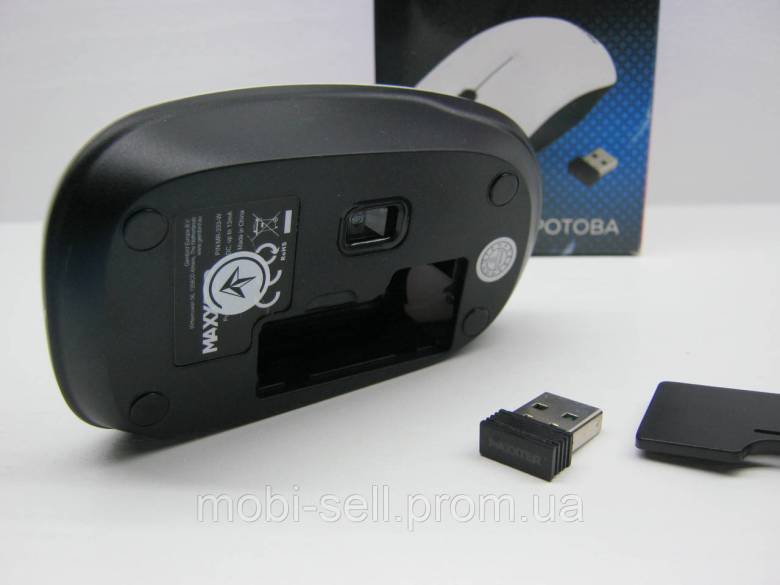 Миша Maxxter бездротова 2.4 GHz Optical Mouse, 1.5V / АА, White-Black - фото фото фото 9