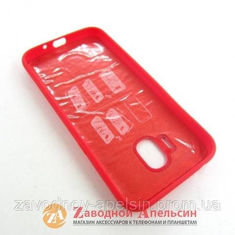 Samsung J2 J250 2018 чехол Silicone cover red - фото фото фото 1