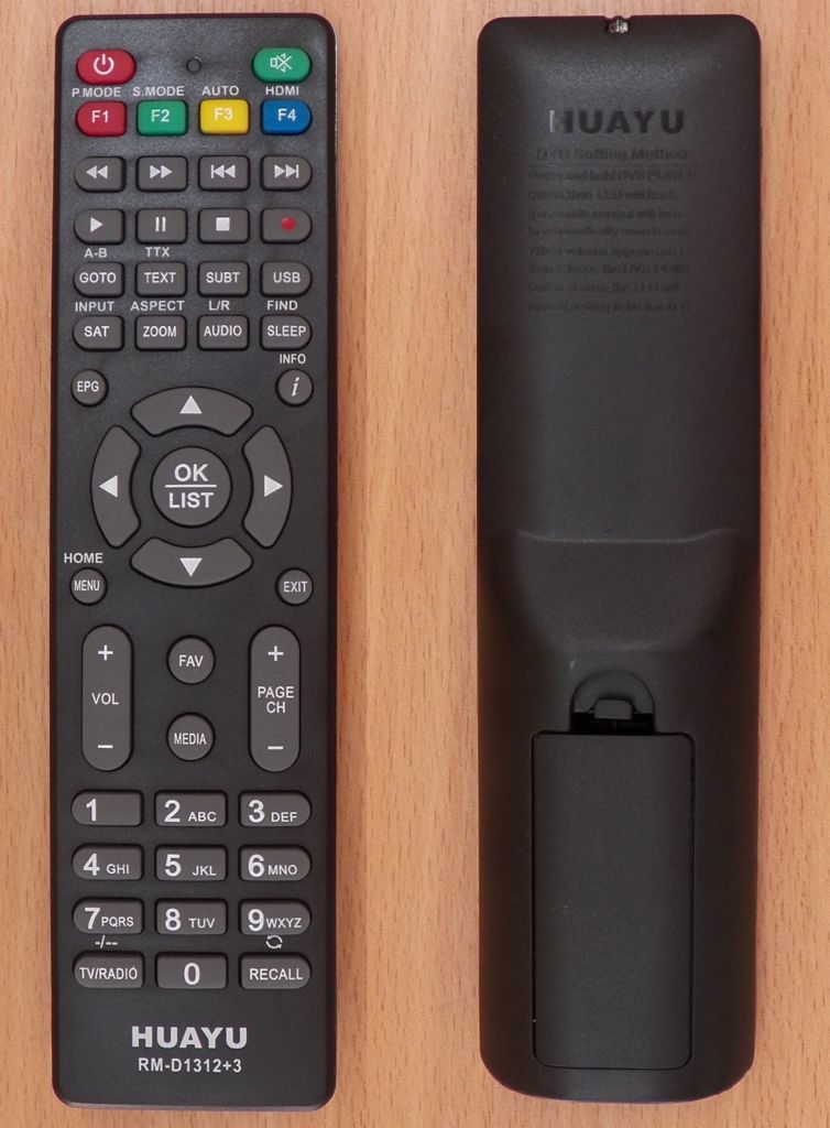 Пульт універсальний TV+LED+T2+SAT RM-D1312 новий - фото фото фото 2