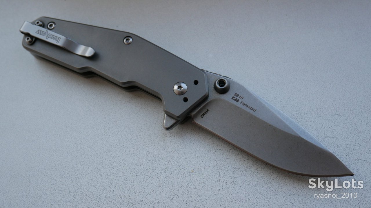 Kersh Dimension®  3810, 8Cr13MoV Stonewash, Titanium, OEM, SpeedSafe® Assisted Opening, EDC - фото фото фото 13