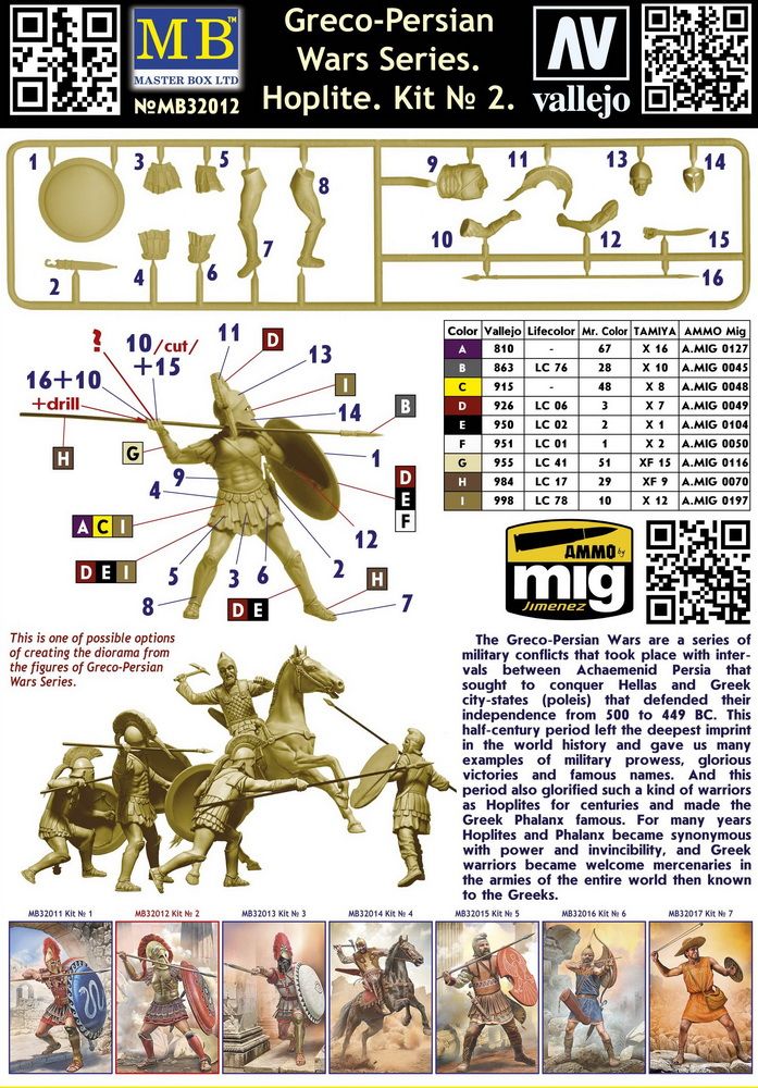 Master Box 32012 "Greco-Persian Wars Series. Hoplite. Kit № 2" 1/32 - фото фото фото 1
