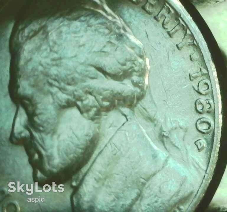 США 5 центів, 1980 D Джефферсон Нікель [3.21] - фото фото фото 3
