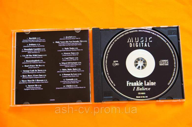Музичний диск CD. FRANKIE LAINE - I BELIEVE - фото фото фото 2
