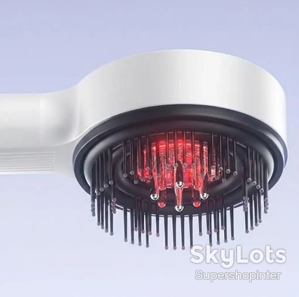 Массажная расческа для кожи головы с LED-подсветкой и подачей масла TV-SH-05/XC-901 Белая - фото фото фото 5