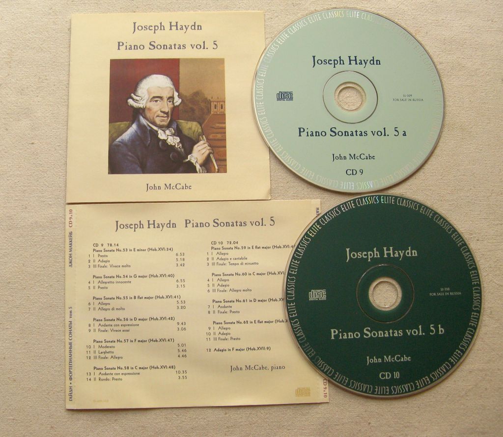 CD Классика. Гайдн Й. Фортепианные сонаты. Исп. Джон Маккейб. 10CD. - фото фото фото 5