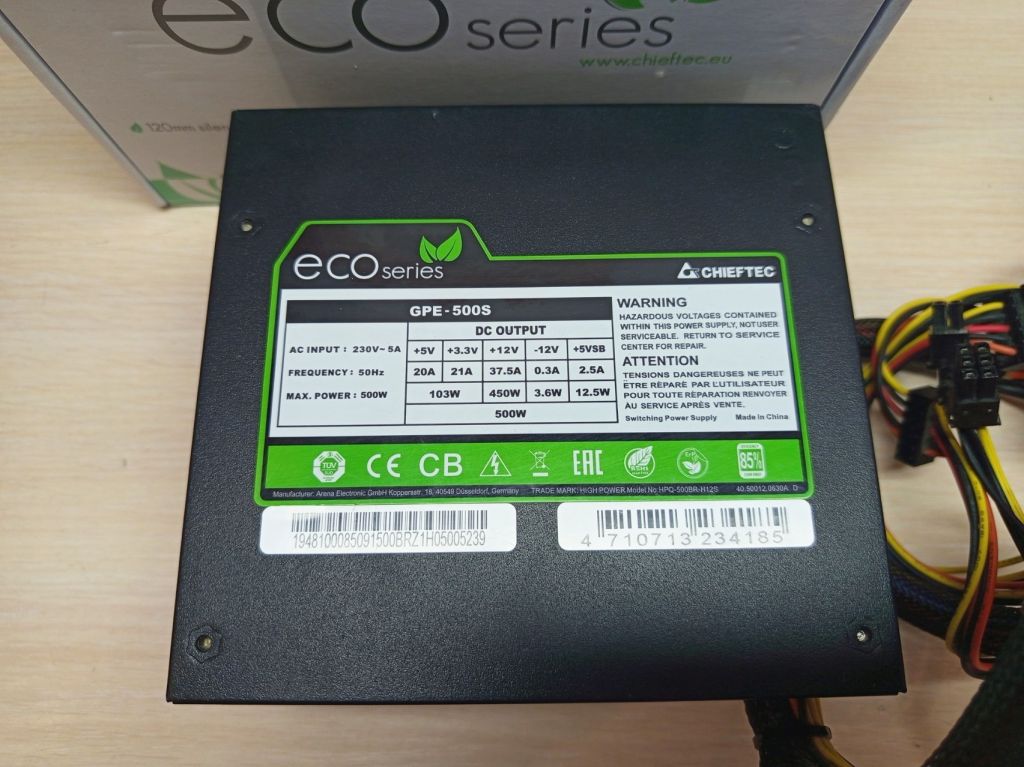 Блок живлення Chieftec Eco GPE-500S 500W - фото фото фото 1