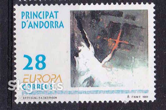 Андорра  1993 г - MNH - ИСКУССТВО - 2а  скана / 2е марки - фото фото фото 1