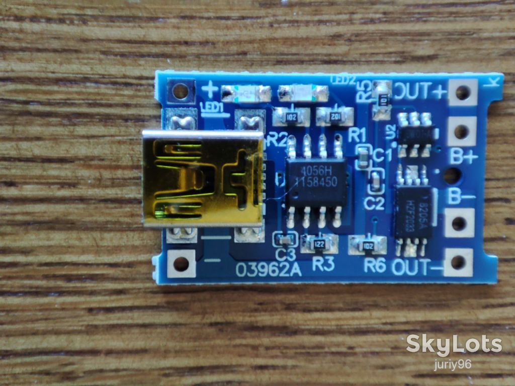Плата заряда TP4056 TC4056A контроллер заряда Li-Ion 18650 с защитой_miniUSB - фото фото фото 1