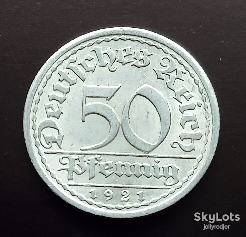 Німеччина  50 пфенігів 1921 рік - Веймарська республіка - фото фото фото 0