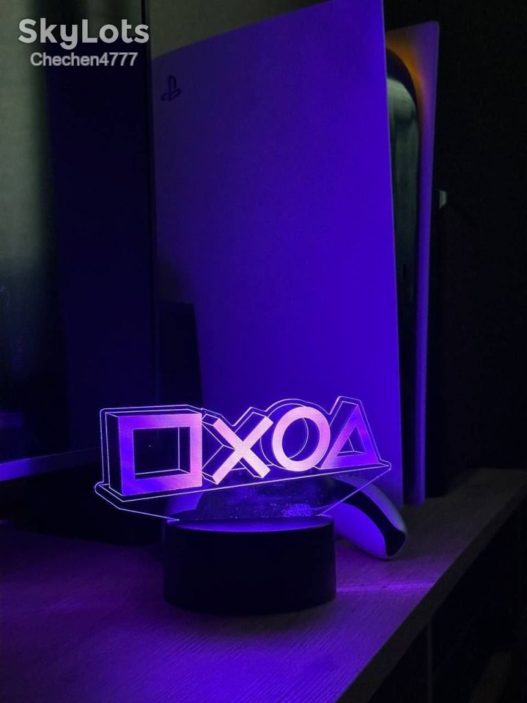 Настільний світильник із 3D-логотипом «PlayStation» - фото фото фото 1