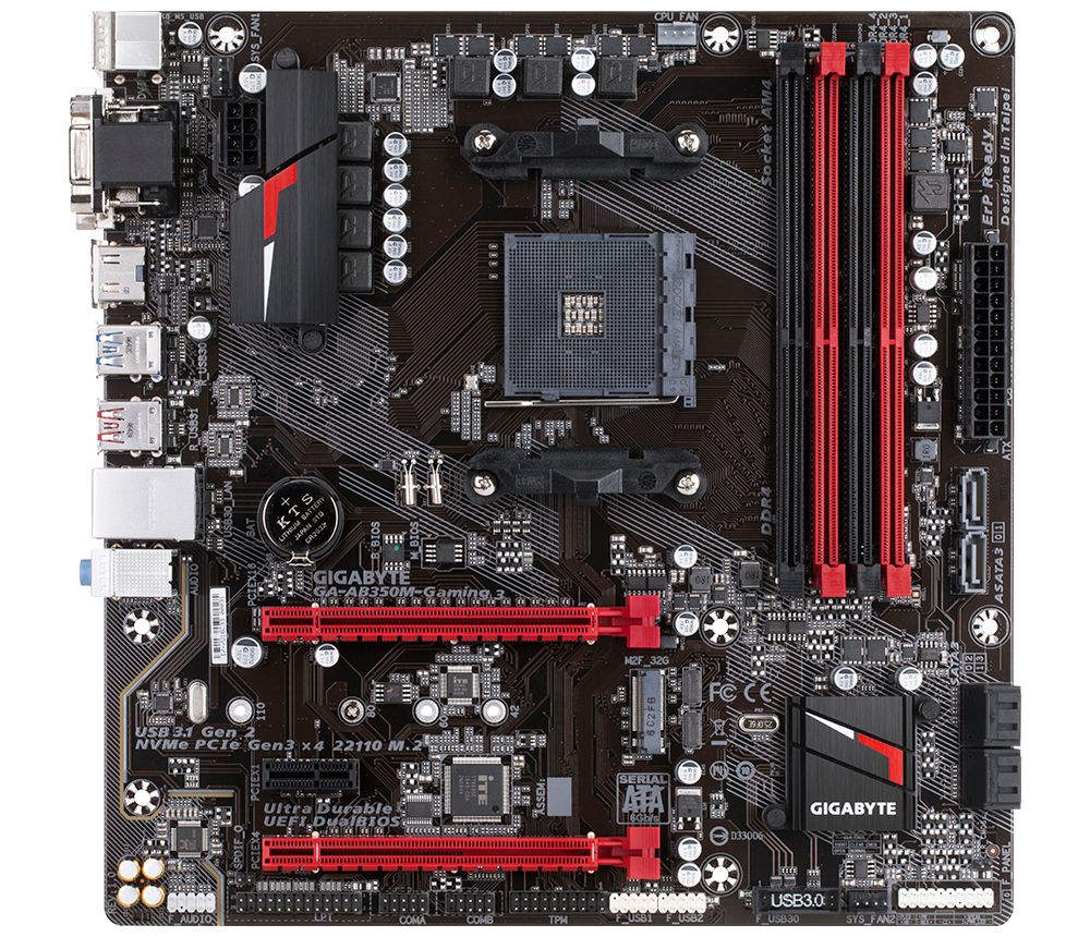Gigabyte GA-AB350M-Gaming 3   (sAM4, AMD B350, PCI-Ex16) - фото фото фото 0