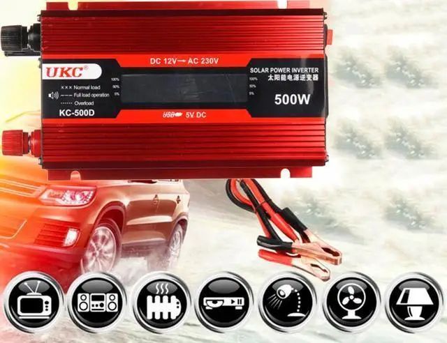 Перетворювач AC/DC KC-500D 500W+lcd, Інвертор у машину - фото фото фото 2