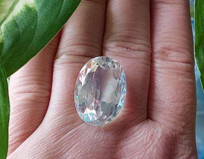 Радужный кварц 34.95 Ct  Сертификат - фото фото фото 7