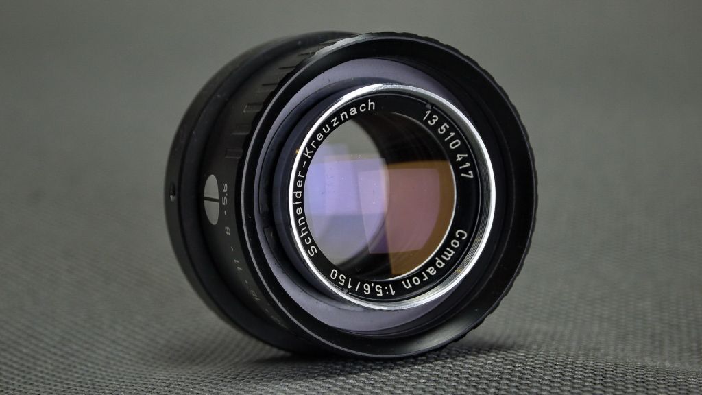 Schneider-Kreuznach Comparon 150mm/5,6 + адаптер Nikon F объектив для карданных камер или макромеха Вживане - фото фото фото 0