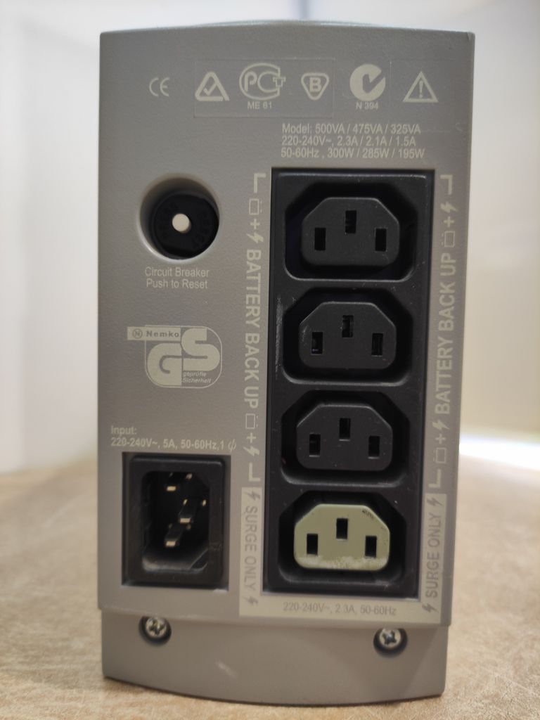 Б/В ДБЖ APC Back-UPS CS 500VA      (BK500-RS)      (без акумулятора) код.ИБП21 - фото фото фото 3