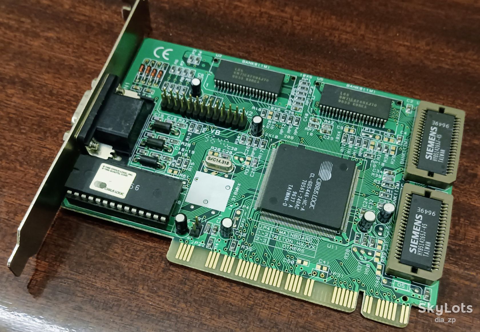 Ретро видеокарта PCI — Cirrus Logic CL-GD5446 2MB   (100% Рабочая, Раритет 1996г) - фото фото фото 1