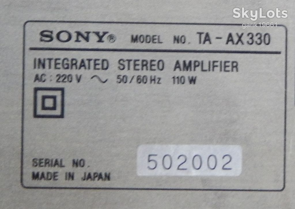 Усилитель Sony TA-AX330 - фото фото фото 3