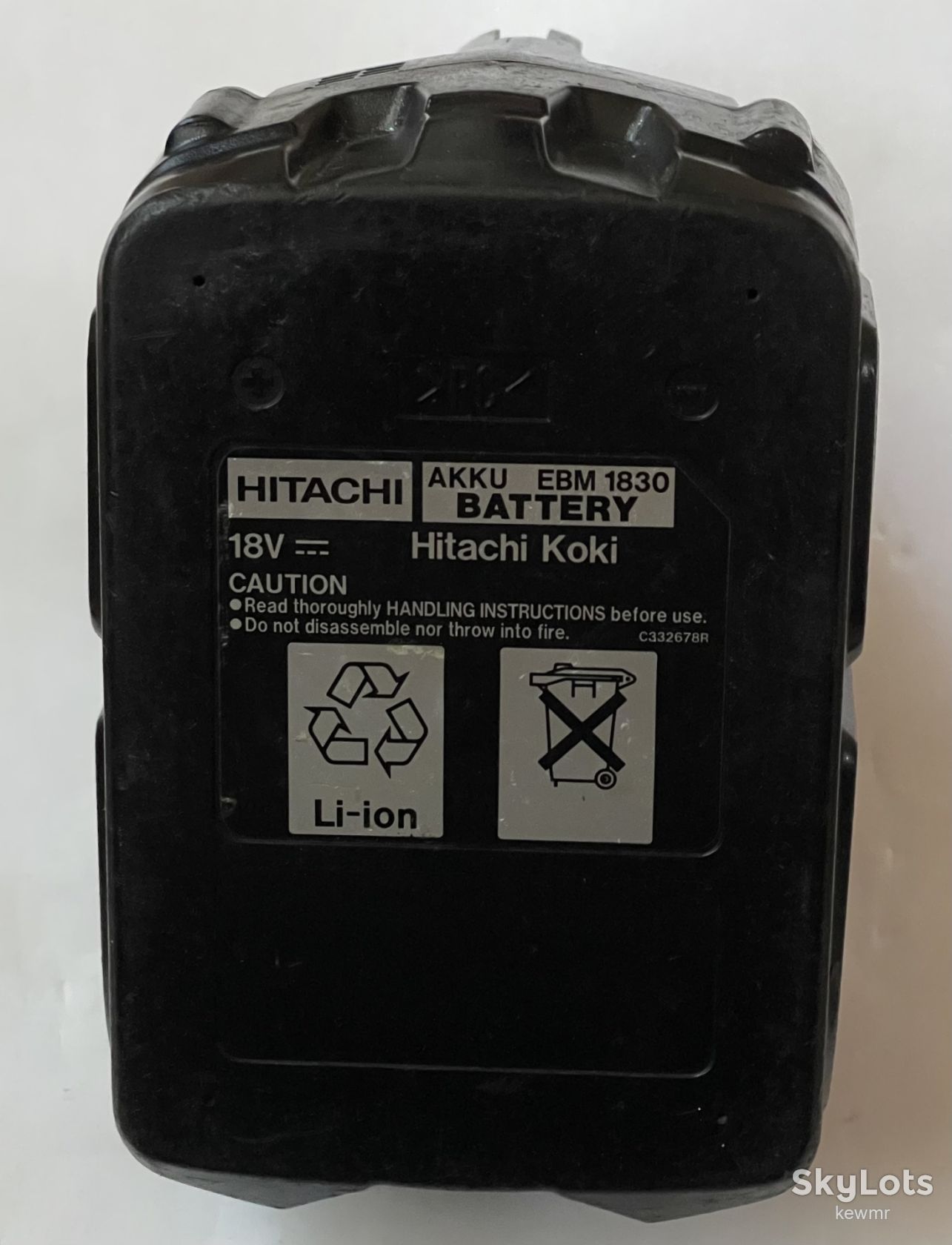 (16) АКУМУЛЯТОР HITACHI EBM1830 18V 3.0Ah Li-ion — ВІД 1 ГРН! - фото фото фото 0