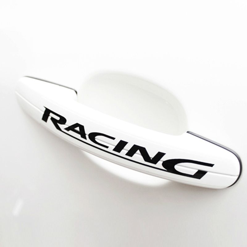 Наклейки на ручки Racing Черная, Красная и Белая светоотражающая 4 шт - фото фото фото 3