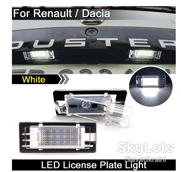 Підсвітка номера Renault Espace Scenic Laguna Fluence Captur Modus Duster Lodgy Logan - фото фото фото 0