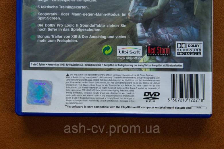 Диск для Playstation 2, гра Tom Clancy&amp;#039;s Ghost Recon - фото фото фото 5