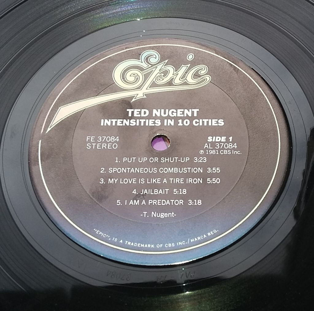 TED NUGENT Intensities In 10 Cities LP VG - фото фото фото 2