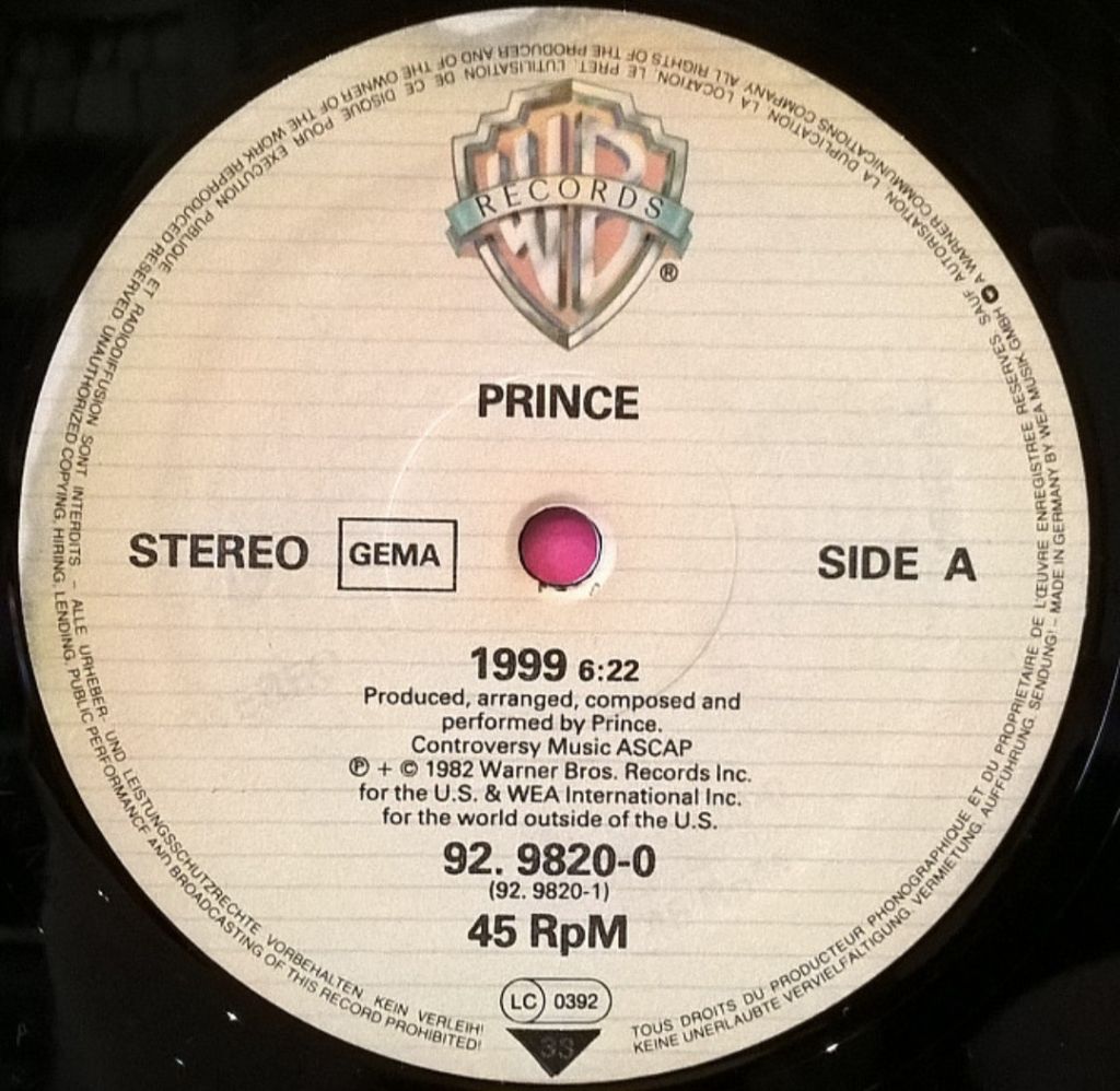 Prince - 1999 - 1982.   (EP). 12. Vinyl. Пластинка. Germany. - фото фото фото 2