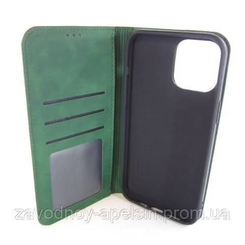 Чехол книжка iPhone 12 Pro Max Premium Case (зеленый) - фото фото фото 3