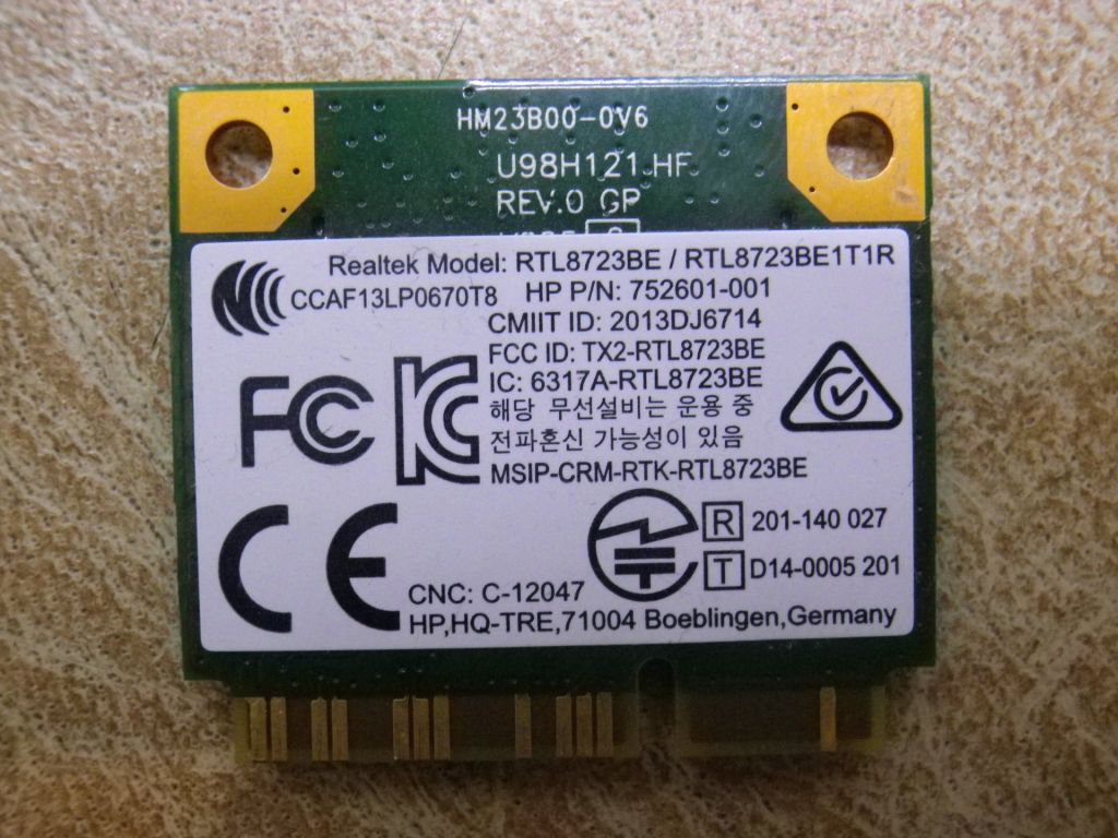 Б/У Wi-fi модуль на HP 355 G2 Model: RTL8723BE - фото фото фото 1