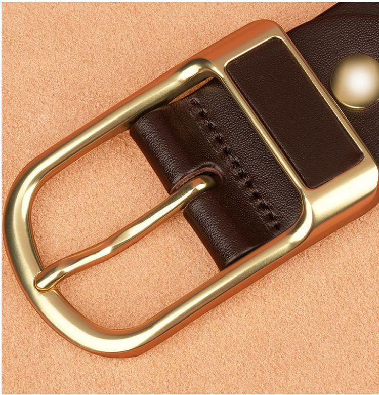Шкіряний ремінь для джинсів. JIFANPAUL. - фото фото фото 10