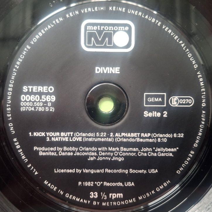Divine - My First Album - 1982.   (LP). 12. Vinyl. Пластинка. Germany. - фото фото фото 3