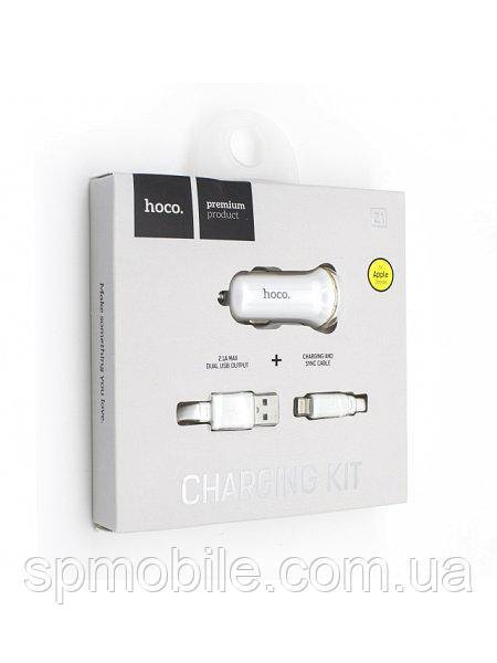 Автомобильное зарядное устройство Hoco Z1 2 USB белое - фото фото фото 0