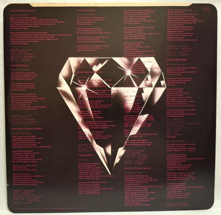 Bonnie Tyler - Diamond Cut - 1979.   (LP). 12. Vinyl. Пластинка. UK. - фото фото фото 4