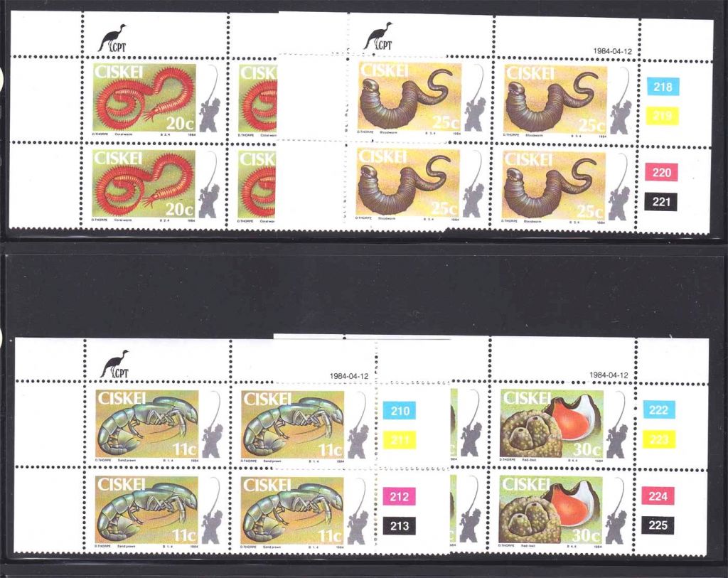 Фауна .  Цискей 1984 г - MNH - квартблоки - фото фото фото 0