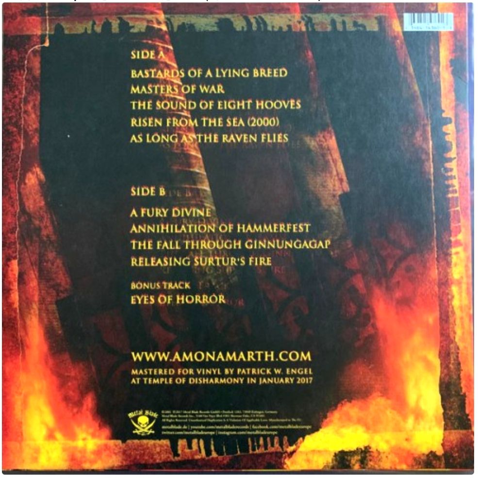Amon Amarth - The Crusher - 2001.  (LP). 12. Vinyl. Пластинка. Europe. S/S - фото фото фото 1