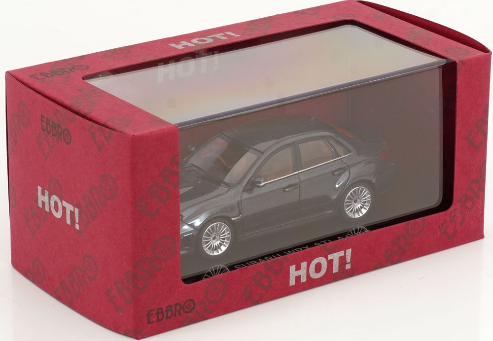 Ebbro 1:43 Subaru Impreza WRX STI A-Line, grey anthracit - фото фото фото 2
