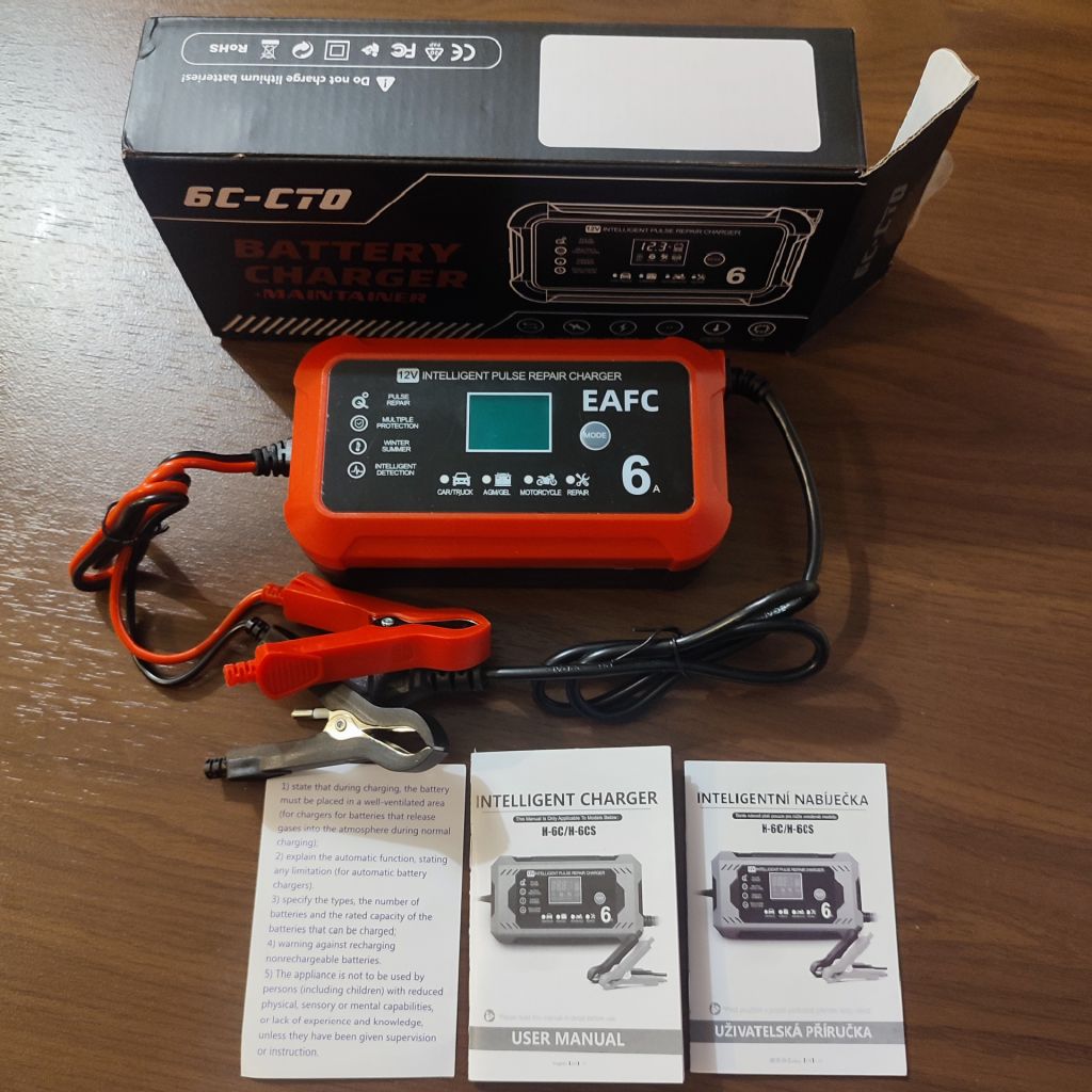 Інтелектуальний зарядний пристрій для акумулятора 12V 6A EAFC - фото фото фото 0