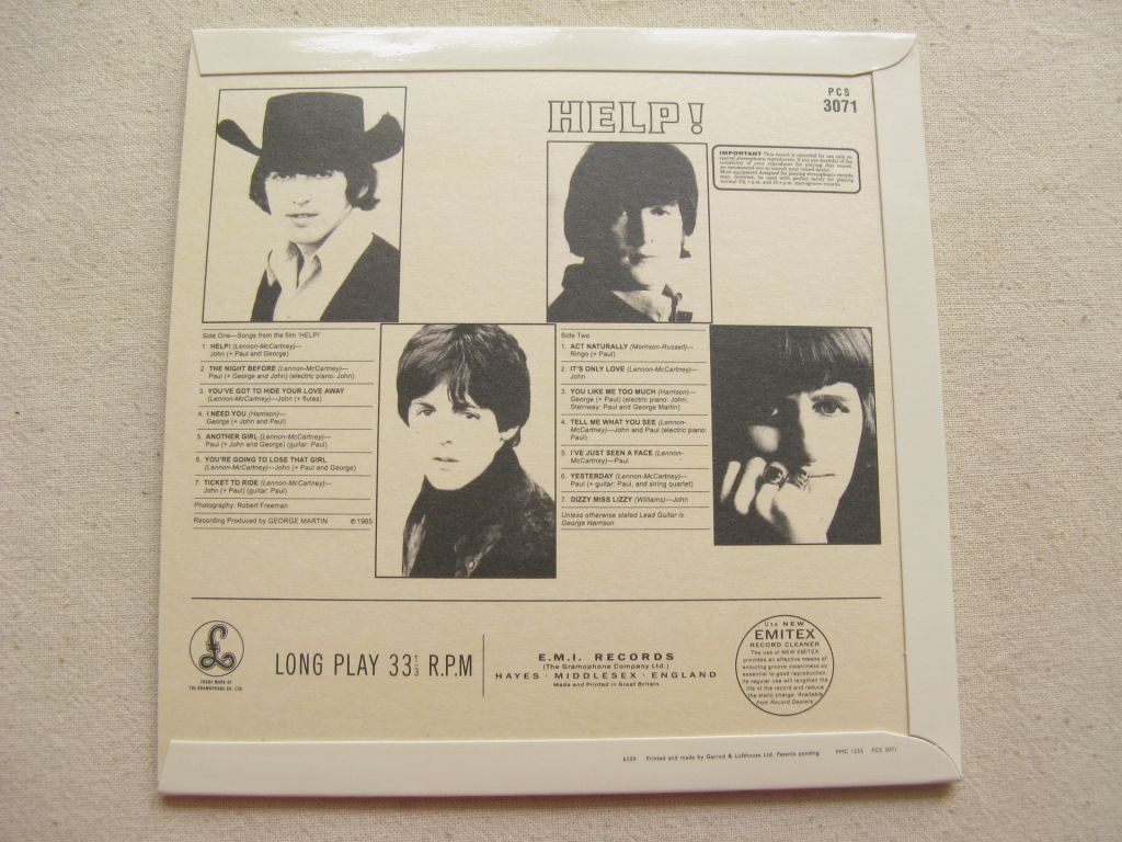 CDLP Beatles. Songs from the Film "Help!".4.1965. - фото фото фото 9