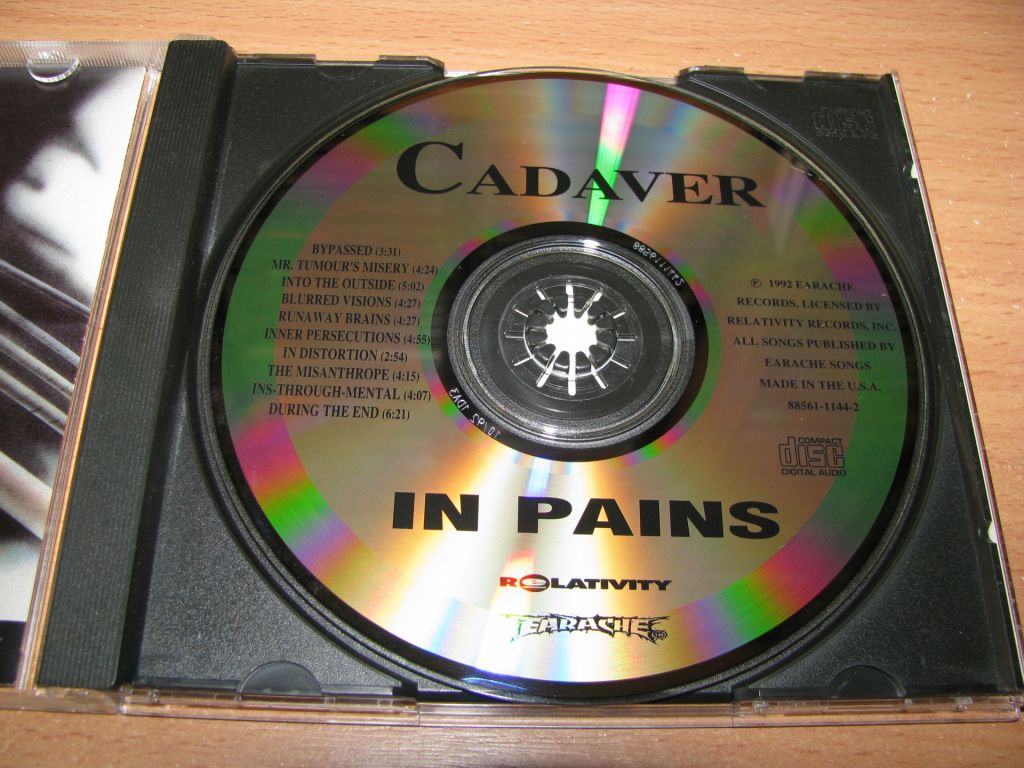 CADAVER - In Pains  (1992 Relativity 1st press,USA) - фото фото фото 2