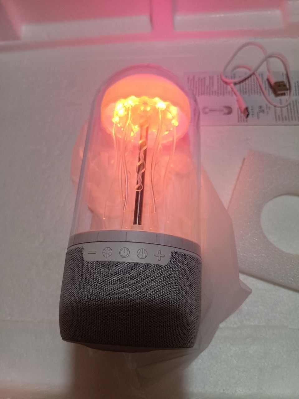 Нічник-колонка Медуза Bluetooth RGB / Портативна акустика 2в1. Амазон - фото фото фото 3