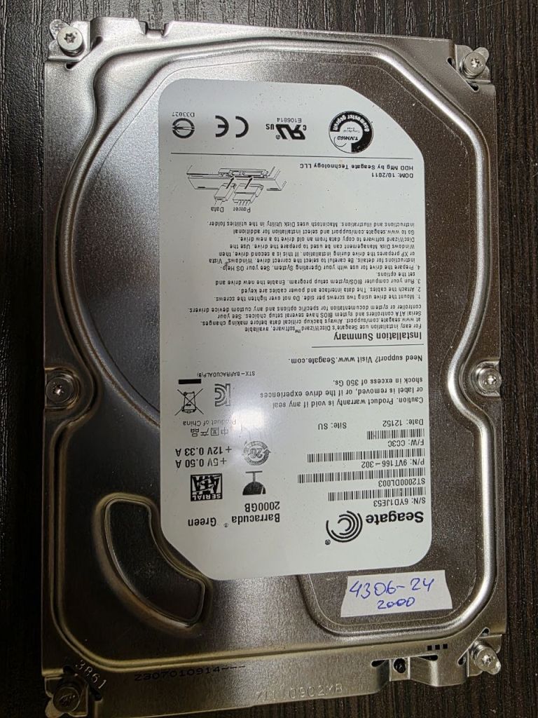 2000Gb 2Tb 3,5 SATA3 ST2000DL003 Seagate жорсткий диск   (4306-24) - фото фото фото 0