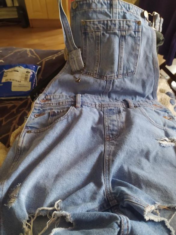 Джинсовий комбінезон шорти dungaree - фото фото фото 3