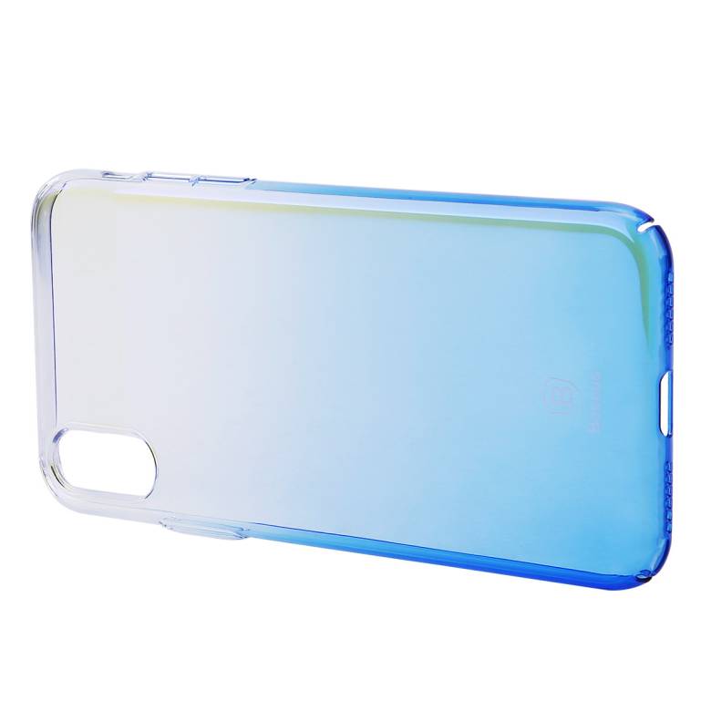Чехол Baseus для iPhone X/Xs Glaze blue (WIAPIPHX-GC03) - фото фото фото 3