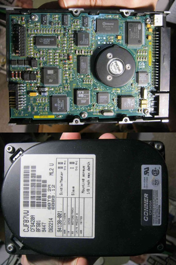CFS420A Conner, Старовинний HDD 420MB 3,5" робочий - фото фото фото 2